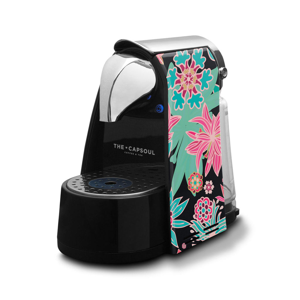 Cafetera Pink Dark Floral
